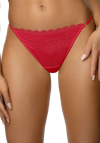 Producent Bielizny Damskiej Mat Lingerie Stringi Czerwony Estelle S-0198/4/1