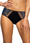 Producent Bielizny Damskiej Mat Lingerie Figi Niebiesko-Czarny Saddie F-3758/51