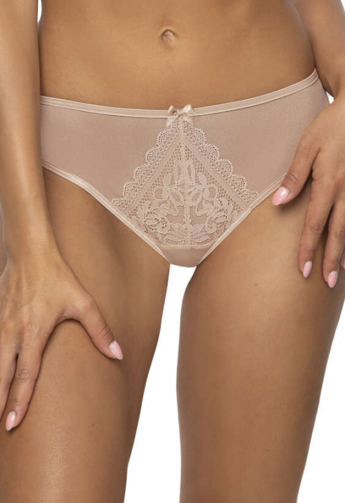 Producent Bielizny Damskiej Mat Lingerie Stringi Beż Estelle S-0198/4