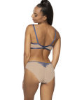 Producent Bielizny Damskiej Mat Lingerie Figi Beżowo- Granatowy Frances F-3804/5