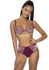 Producent Bielizny Damskiej Mat Lingerie Figi Beżowo-Fioletowe Maureen F-3808/51