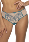 Producent Bielizny Damskiej Mat Lingerie Figi Beżowo- Turkusowy Maureen F-3808/5
