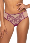 Producent Bielizny Damskiej Mat Lingerie Stringi Beżowo-Fioletowy Maureen S-3808/4