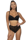 Producent Bielizny Damskiej Mat Lingerie Stringi Czarny Elif S-3802/42