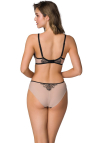 Producent Bielizny Damskiej Mat Lingerie Figi Beżowo- Czarny Frances F-3804/5