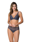 Producent Bielizny Damskiej Mat Lingerie Figi Szary Nerine F-3931/5