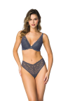 Producent Bielizny Damskiej Mat Lingerie Stringi Szary Nerine S-3931/4