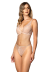 Producent Bielizny Damskiej Mat Lingerie Stringi Beż Sonnet S-4001/4