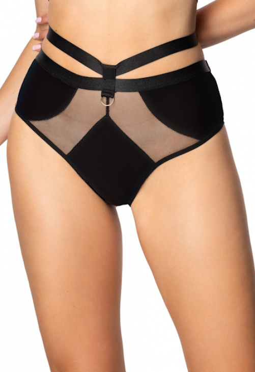 Producent Bielizny Damskiej Mat Lingerie Figi Czarny Etna F-4045/51