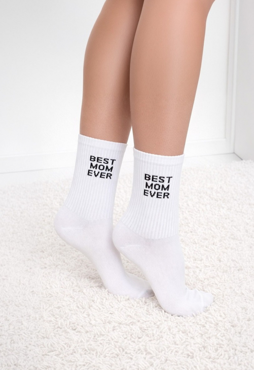 Milena Skarpetki Damskie Best Mom Ever 0200.238