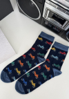 Milena Skarpetki Męskie 3/4 Kolorowe Motocykle 1153.050