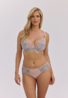Biustonosz miękki typu soft Gaia Cameron 1371 różowo-niebieski | Balkonetka