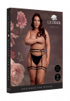 Le Désir Double Strap Garter Belt with Adjustable Sliders - Plus Size - Black