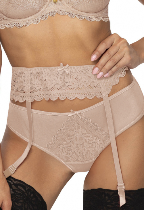 Producent Bielizny Damskiej Mat Lingerie Pas Do Pończoch Beżowy Estelle P-0198/3