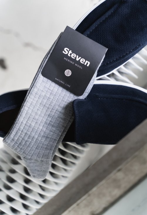 Steven Skarpety Męskie Bezuciskowe Merino Wool 130