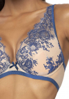 Biustonosz push-up Mat Frances M-3804/11/1 beżowo-granatowy