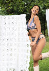 Biustonosz push-up Mat Frances M-3804/11/1 beżowo-granatowy