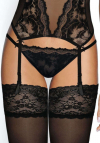 Producent Bielizny Damskiej Mat Lingerie Stringi Czarno-Beżowy Olivia S-3108/4