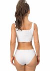 Donna Wygodne bawełniane figi z koronką - 218 białe