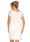 Koszulka nocna z wiskozy Donna Ivana Plus Size ecru z koronką