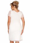 Koszulka nocna z wiskozy z krótkim rękawem plus size Donna Ivana ecru