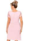 Donna Koszula nocna damska z koronką - livia plus size pudrowy róż