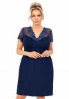Donna Koszula nocna damska z koronką - livia plus size granatowa