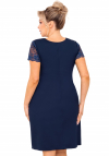 Donna Koszula nocna damska z koronką - livia plus size granatowa
