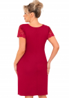 Donna Koszula nocna damska z koronką - livia plus size bordowa