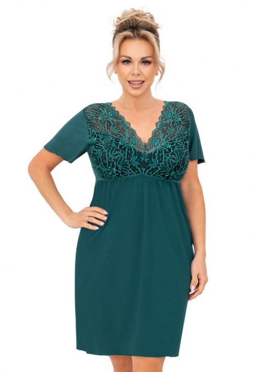 Donna Koszula nocna damska - melania zielona plus size