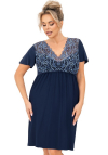 Donna Koszula nocna damska - melania plus size granatowa