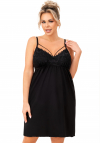 Donna Seksowna koszula nocna plus size - sylvia czarna plus size