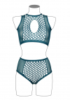 Le Désir Duo Net Key-Hole Bra Set - One Size - Blue