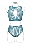 Le Désir Duo Net Key-Hole Bra Set - One Size - Blue