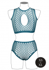 Le Désir Duo Net Key-Hole Bra Set - One Size - Blue