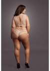 Le Désir Duo Net Key-Hole Bra Set - Size - Nude