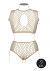 Le Désir Duo Net Key-Hole Bra Set - Size - Nude