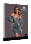 Le Désir Long-Sleeved Net Mini Dress - One Size - Blue