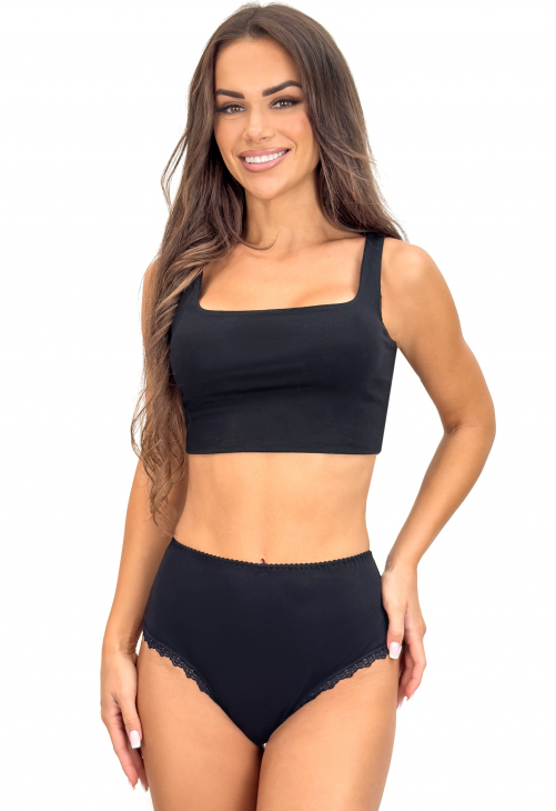 Donna Figi bawełniane damskie pełne - 251 czarne