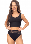 Donna Figi damskie z wysokim stanem - 244 czarne