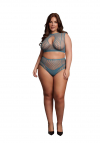 Le Désir Duo Net Key-Hole Bra Set - Size - Blue