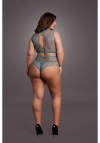 Le Désir Duo Net Key-Hole Bra Set - Size - Blue