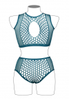 Le Désir Duo Net Key-Hole Bra Set - Size - Blue