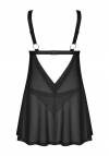 Koszulka babydoll ze stringami Obsessive Elianes czarna