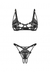 Obsessive Luise Sublim Black Komplet 2-Cz Otwarty