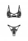 Obsessive Luise Sublim Black Komplet 2-Cz Otwarty