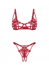 Obsessive Luise Sublim Red Komplet 2-Cz Otwarty
