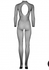 Le Désir Bodystocking with fishnet structure,open crotch and turtle neck.