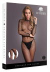 Le Désir Bodystocking with fishnet structure,open crotch and turtle neck.