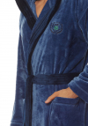 Szlafrok męski z kapturem L&L 2107 Falco navy